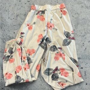 Floral wide leg pants